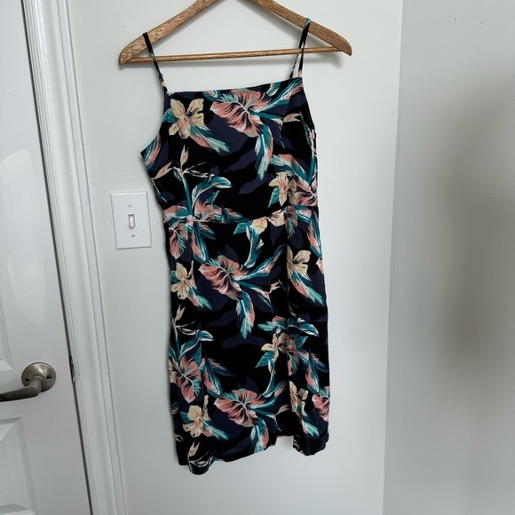 NWT Roxy Women's Black Floral Square Neck Sleeveless Slip-On Mini Dress Size S - Picture 4 of 8